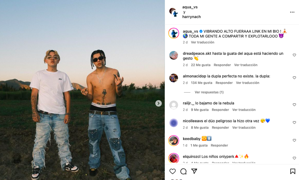 Aqua VS publicó a través de Instagram que la colaboración de su tema iba ser con el artista Harry Nach.